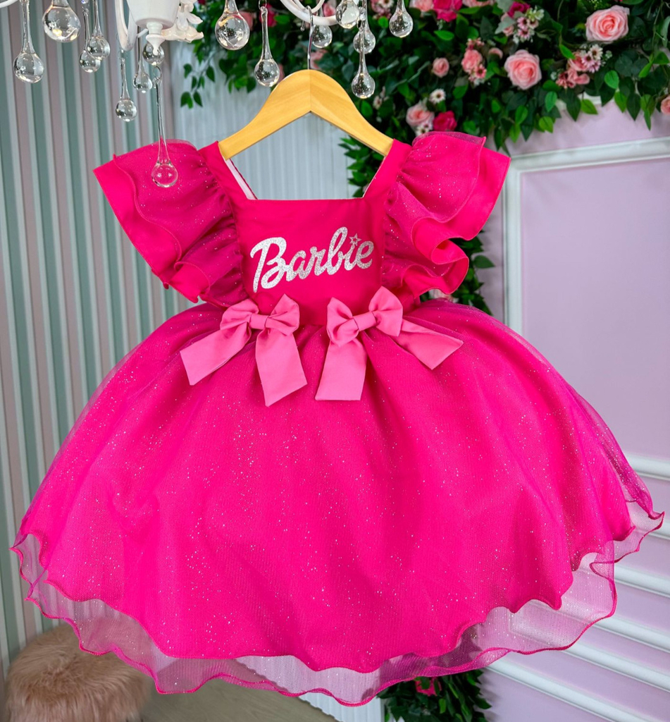 Vestido Barbie Infantil com armação em Tule