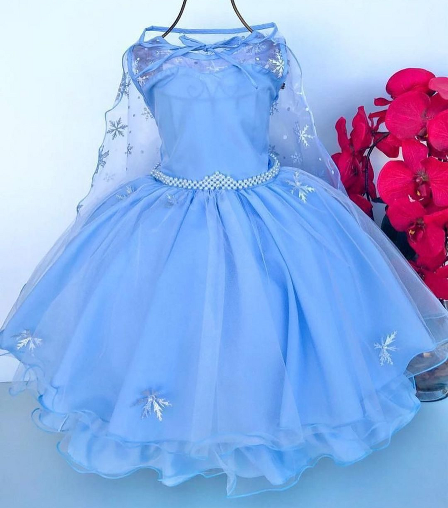 Vestido Elsa Frozen - Meu Vestidinho