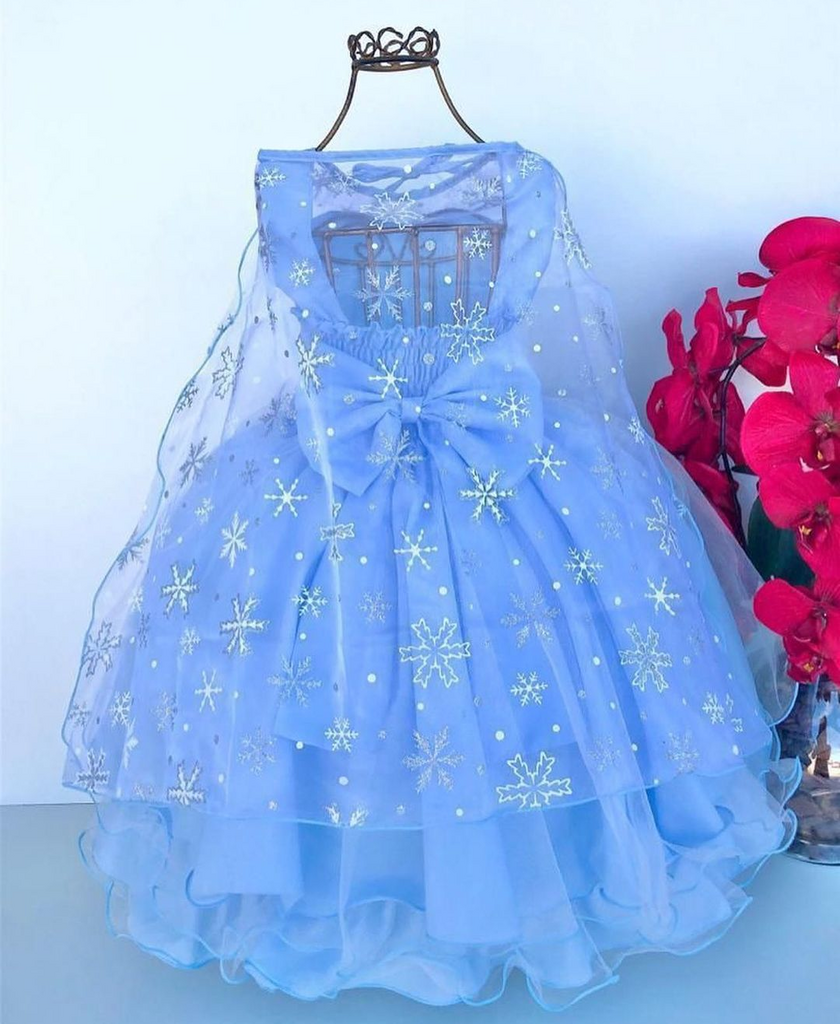 Vestido Frozen Luxo Elsa