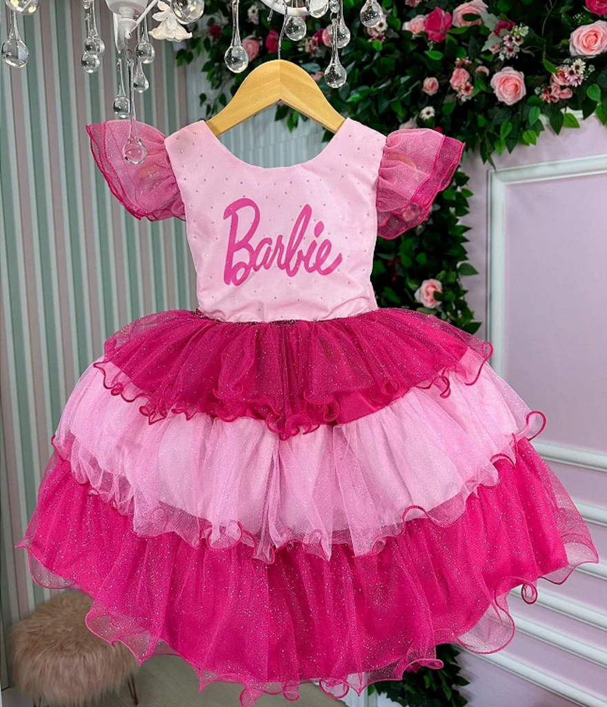 Vestido Barbie  Vestido barbie, Barbie, Festa barbie