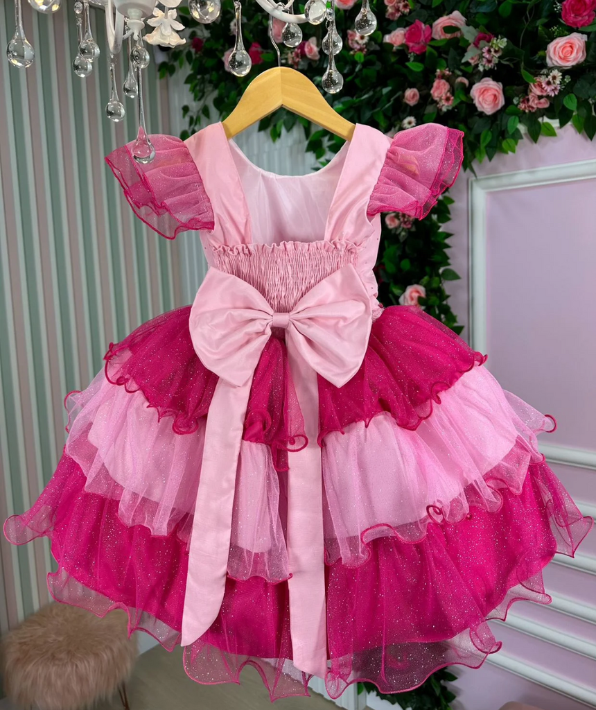 Vestido Temático Barbie Pink Tam.GG (8-9 Anos) - PopKids Store Moda Infantil