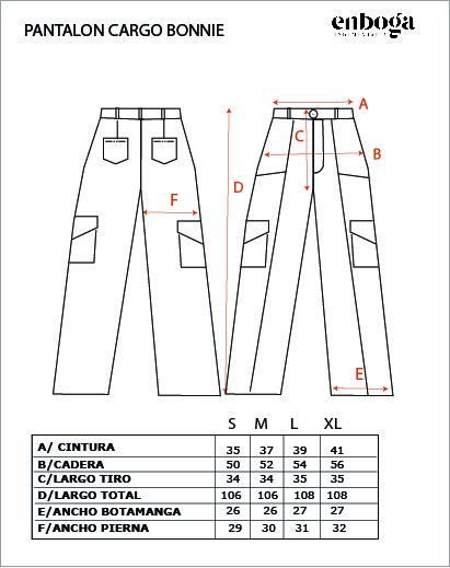 Pantalon Cargo Bonnie Agua - Comprar en ENBOGA