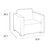 Sillones individuales x2 California color capuccino Allibert plano técnico