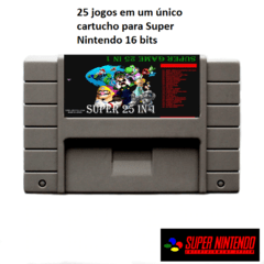 Fita Cartucho Super Nintendo Snes C/25 Jogos Top Gear Bomberman