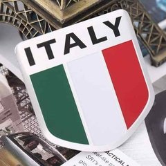 Emblema Badge Italy Aço Inox Adesivo Itália - loja online