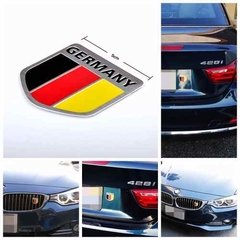 Emblema Badge Germany Aço Inox Adesivo Alemanha Audi Bmw Vw