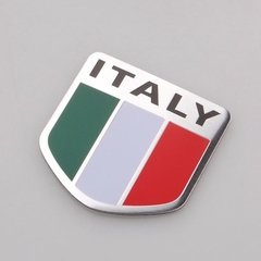 Emblema Badge Italy Aço Inox Adesivo Itália
