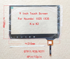 IX25 IX35 9 Polegada Digitador Da Tela de Toque Sensor Para Hyundai KIA GT911 K2 215*139 milímetros 928 9271 6Pin/12PIN ZCC-3390 RY090179 na internet