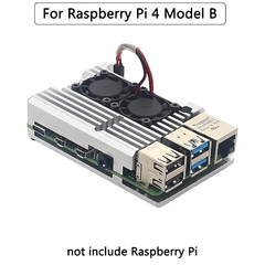 Case de liga de alumínio para raspberry pi 4b/3b, revestimento armadura de 4 cores com dissipador de calor para raspberry pi 4b/3b na internet