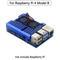 Imagem do Case de liga de alumínio para raspberry pi 4b/3b, revestimento armadura de 4 cores com dissipador de calor para raspberry pi 4b/3b
