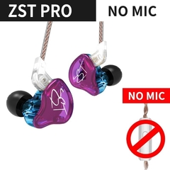 Kz zst tecnologia híbrida 1dd + 1ba fones de ouvido 3.5mm em monitores de cancelamento ruído alta fidelidade música esportes graves fone ouvido - comprar online