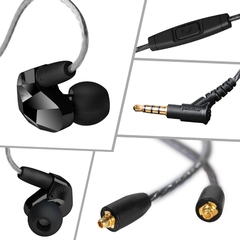 Moxpad-fone de ouvido intra-auricular profissional x9 pro, com microfone, driver dinâmico duplo, super grave, para celular, mp3 player, cabo de substituição - TUDO PRA MULTIMIDIA