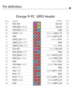 Cor laranja pi pc 1gb h3 quad-core, suporte android, diodo emissor de imagem bocal para computador - TUDO PRA MULTIMIDIA