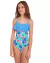 Traje de baño volado liso lavanda