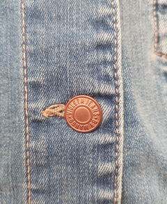 Campera de jean - Violeta by Mango - L/XL - tienda online