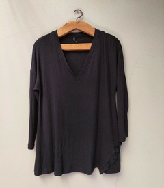 Remera Escote En V Mangas 3/4 - Clara Ibarguren