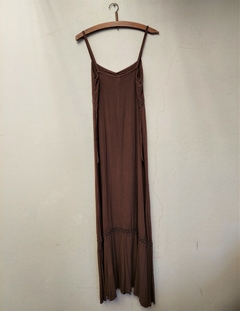 Vestido marrón largo - Estancias Chiripá en internet
