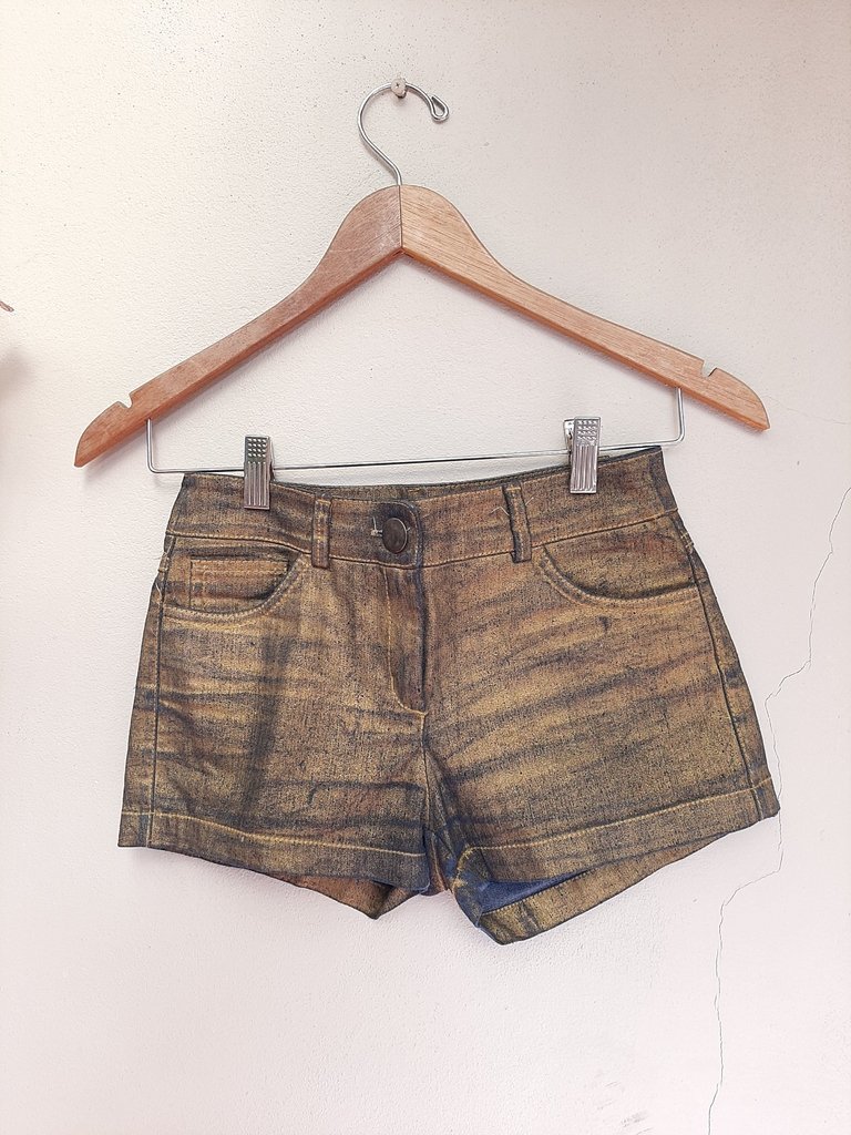 Short de Jean con pátina dorada - Quotta - Talle 36