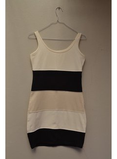 Vestido Corto A Rayas