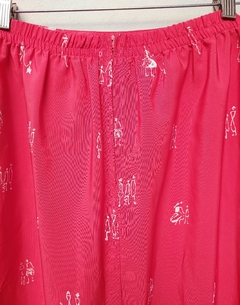 Pollera larga roja estampada - visitaelalmacen