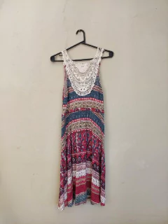 Vestido estampado sin mangas - comprar online