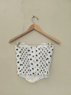 Corset blanco y azul - comprar online