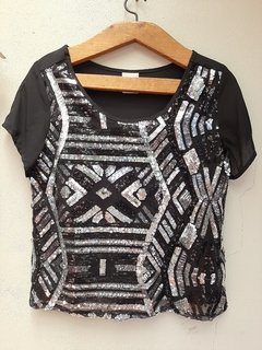 Remera con paillettes - Zhoue - Talle S