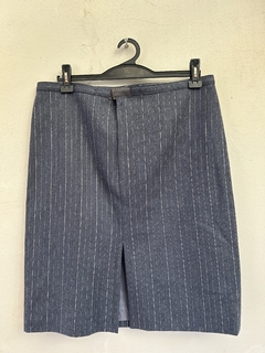 Falda gris de lana - comprar online