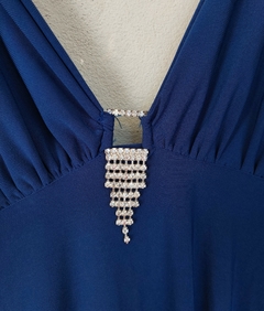 Top azul con strass - comprar online