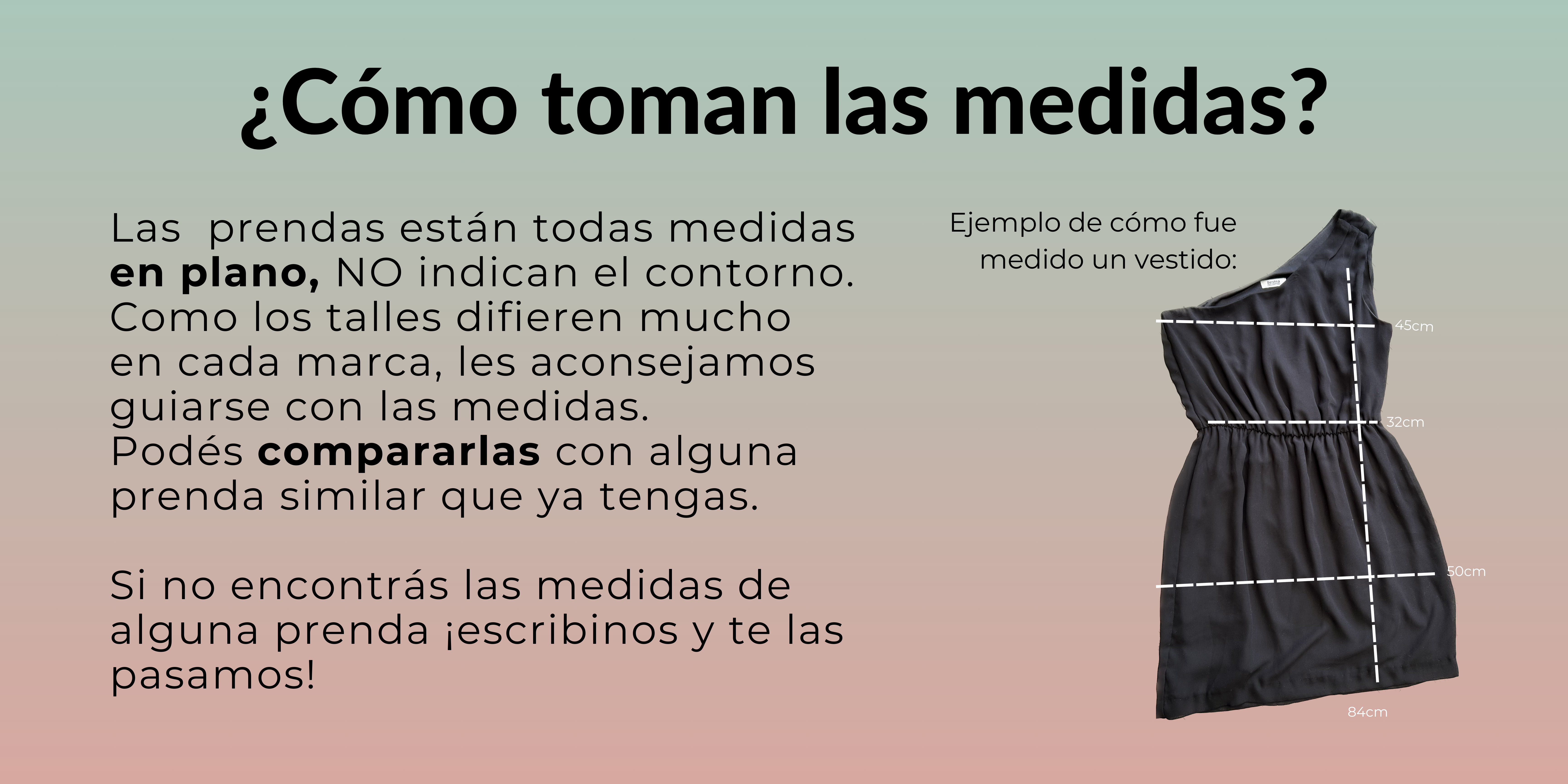 Medidas de las prendas