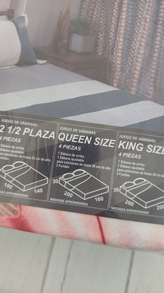 Juego de sábanas SHEFA Queen estampada en internet
