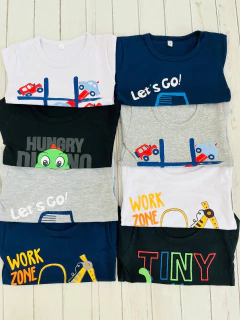 Remera BEBÉ NIÑO mangas LARGAS algodón peinado - Avellaneda Mayorista Rosario