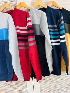 Sweater hombre lana RAYADO (SOLO T. 1 Y 2)