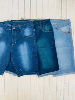 Bermuda jeans elastizada adulto Talle Especial (SOLO T. 50)