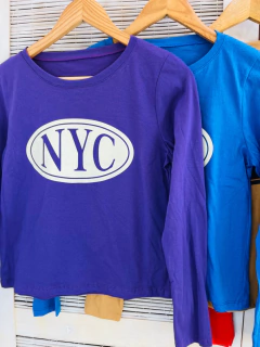 Remera mangas largas NYC (T. Aprox: M)