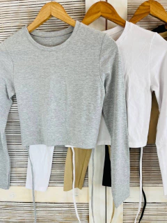 Remera corta algodón mangas largas para atar (T. Aprox: M) en internet