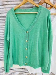 Cardigan saco hilo dama liso oversize (T. Aprox: L/XL)