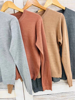 Sweater liso hilo dama (T. Aprox: S/M) - comprar online