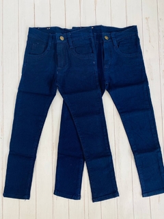 Jeans niño azul liso calidad extra