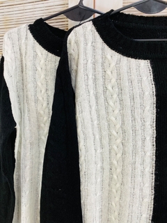 Sweater dama buclé frizado combinado (T. Aprox: L/XL)