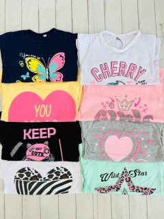 Remera niña MANGAS LARGAS algodón peinado - comprar online
