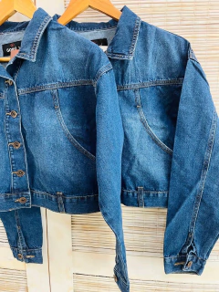 Campera jeans dama corta tipo crop - comprar online