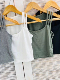 Top modal bretel con tres tiras (T. Aprox: M)