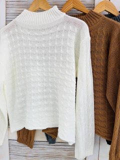 Sweater polera dama con trenzas (T. Aprox: M/L) - comprar online
