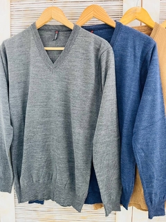 Sweater CUELLO V adulto LISO (SOLO T. 1)