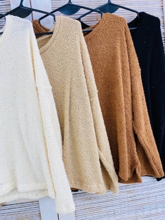 Sweater dama bucle y peluche (T. Aprox: L/XL)