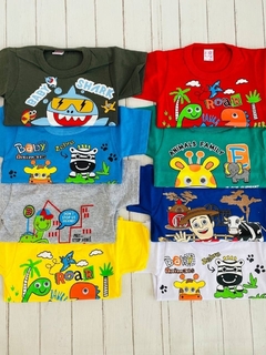 Remera MANGAS CORTAS bebé niño algodón