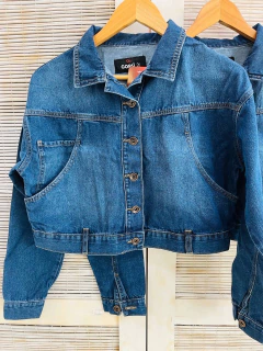 Campera jeans dama corta tipo crop