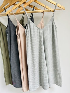 Vestido morley musculosa bretel fino (T. Aprox M/L/XL)
