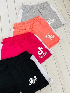 Short niña rústico franja combinada (SOLO TALLE 4) - comprar online